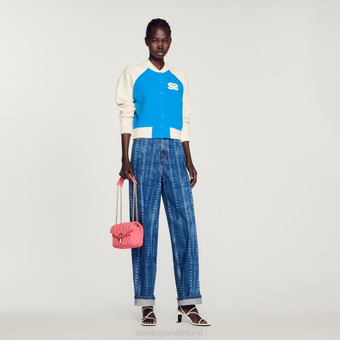 Sandro Paris naiset yliopiston takki VLHP293 vaatteet sininen