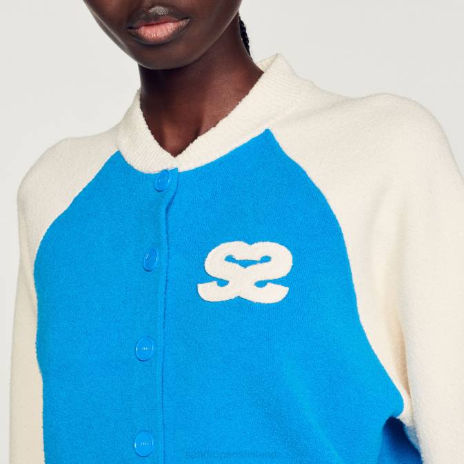 Sandro Paris naiset yliopiston takki VLHP293 vaatteet sininen