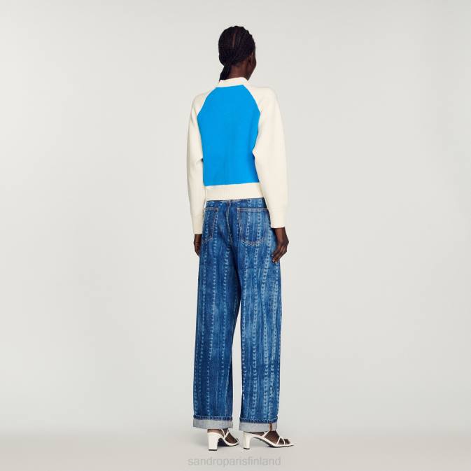 Sandro Paris naiset yliopiston takki VLHP293 vaatteet sininen