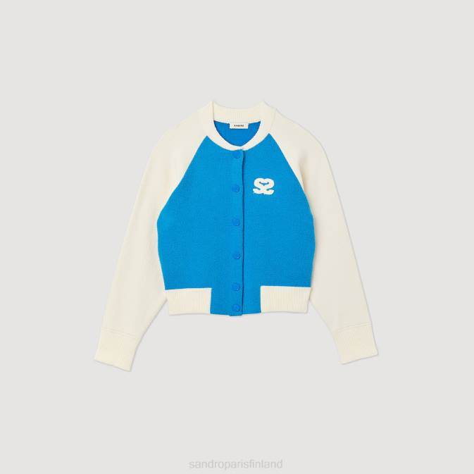 Sandro Paris naiset yliopiston takki VLHP293 vaatteet sininen