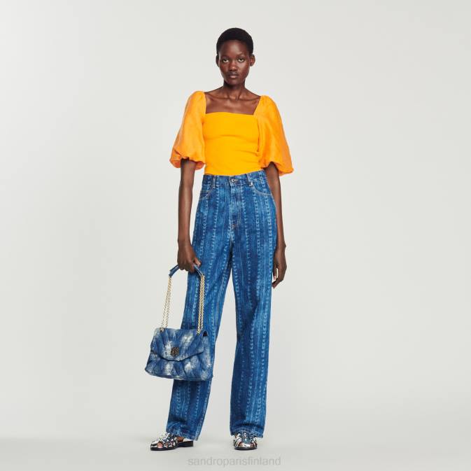 Sandro Paris naiset kaksinkertainen kangaspäällinen VLHP218 vaatteet oranssi