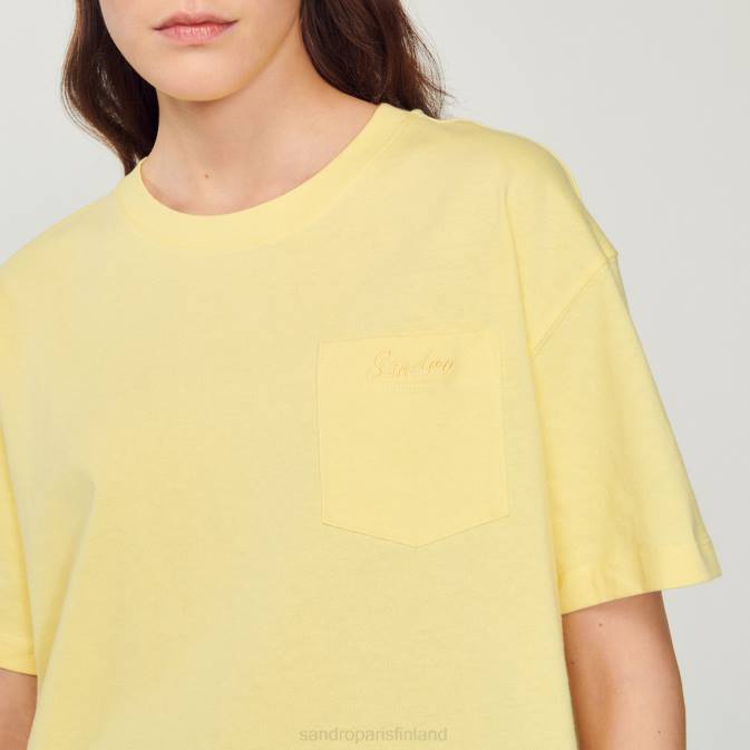 Sandro Paris naiset leikattu löysä t-paita VLHP297 vaatteet yksi väri