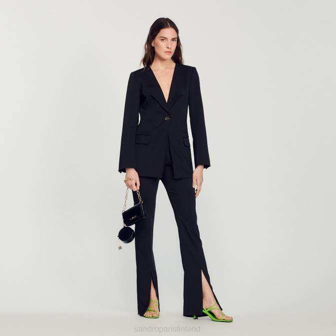 Sandro Paris naiset istuva takki VLHP448 vaatteet musta