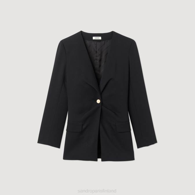 Sandro Paris naiset istuva takki VLHP448 vaatteet musta