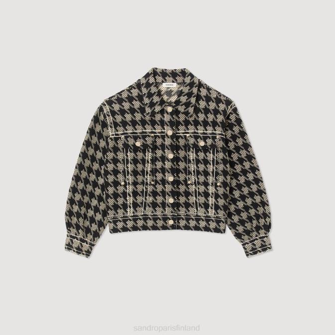 Sandro Paris naiset koiranhammas takki VLHP219 vaatteet musta