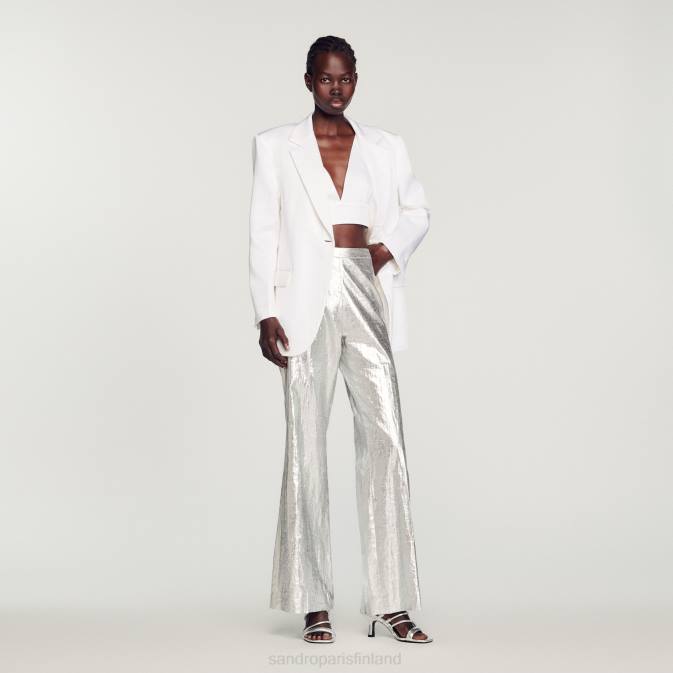 Sandro Paris naiset räätälöity takki VLHP140 vaatteet valkoinen