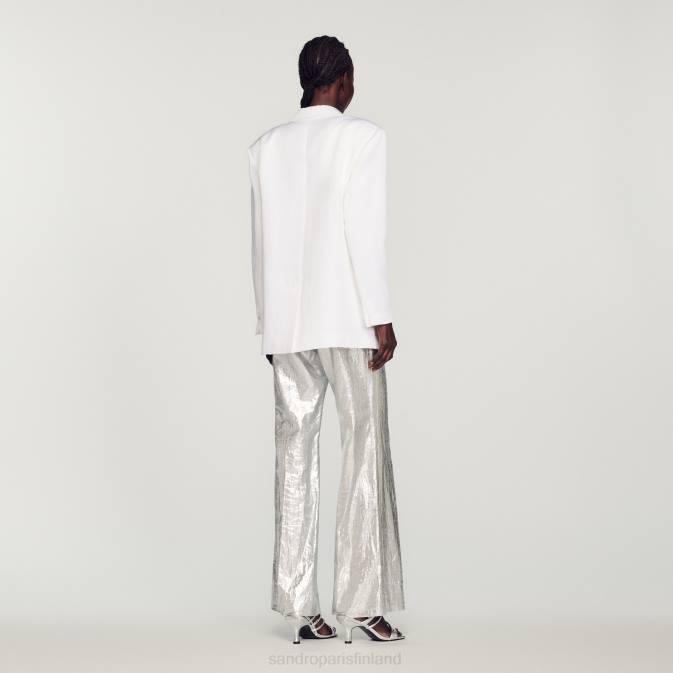 Sandro Paris naiset räätälöity takki VLHP140 vaatteet valkoinen