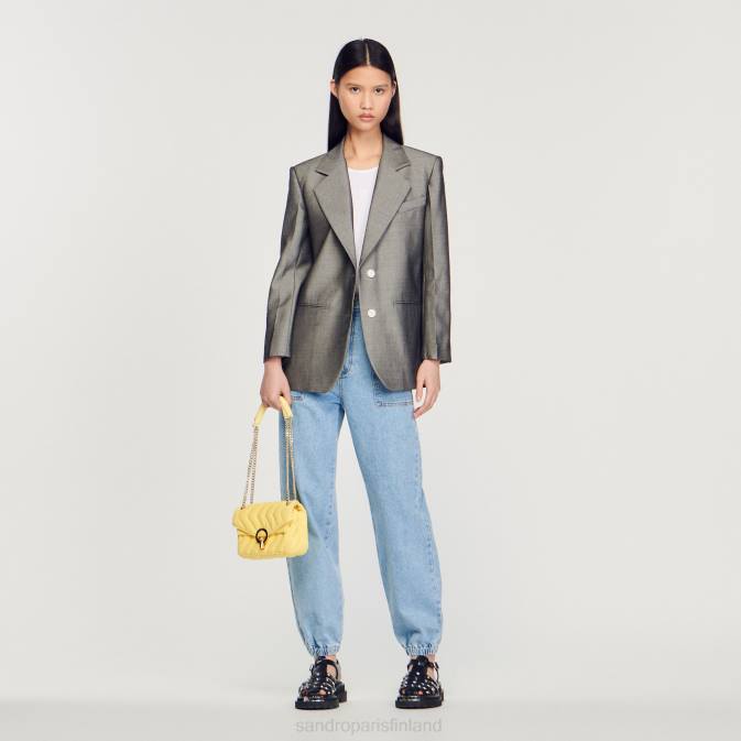 Sandro Paris naiset räätälöity takki VLHP275 vaatteet harmaa