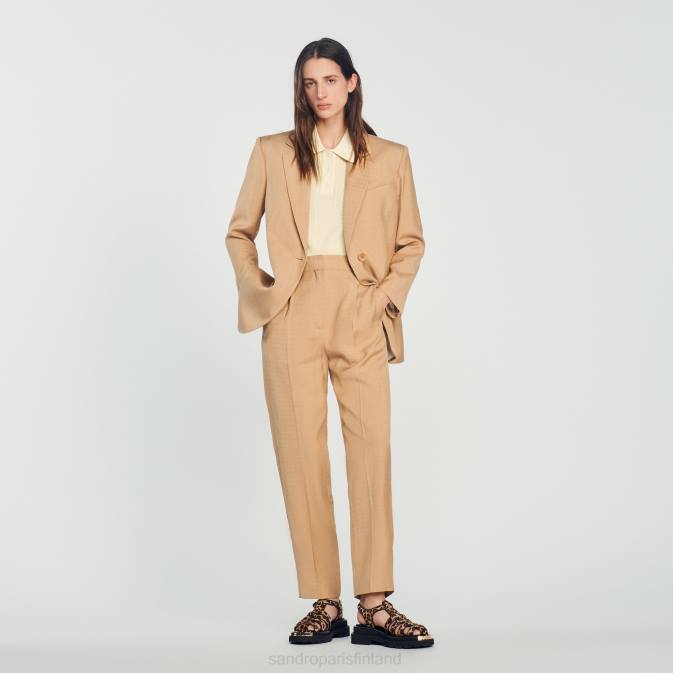 Sandro Paris naiset räätälöity takki VLHP375 vaatteet beige