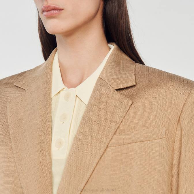 Sandro Paris naiset räätälöity takki VLHP375 vaatteet beige
