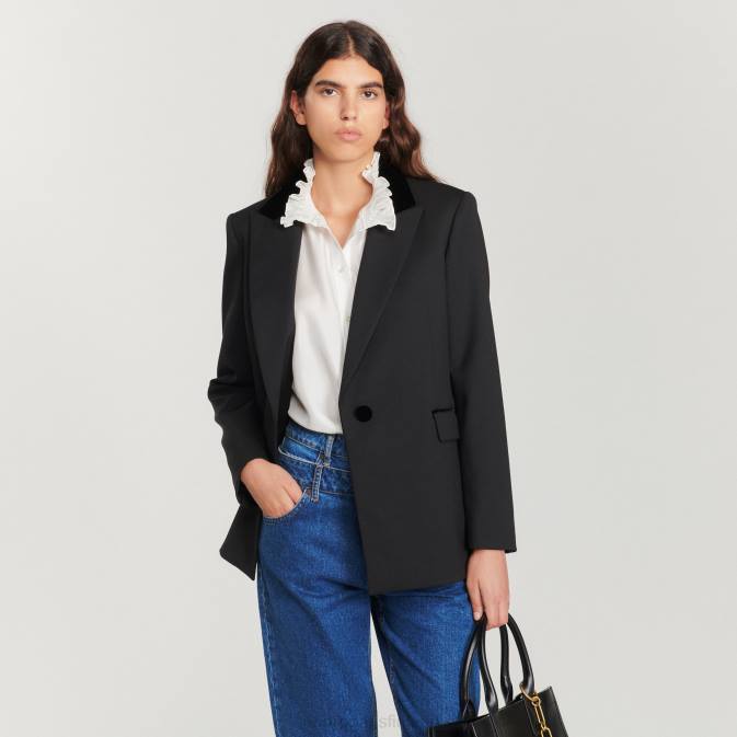 Sandro Paris naiset räätälöity takki VLHP386 vaatteet yksi väri