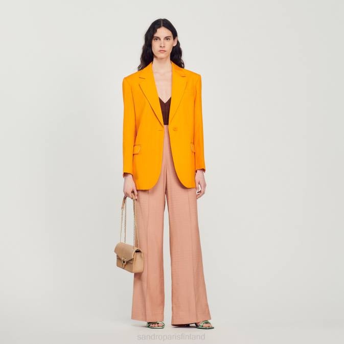 Sandro Paris naiset räätälöity takki VLHP421 vaatteet oranssi