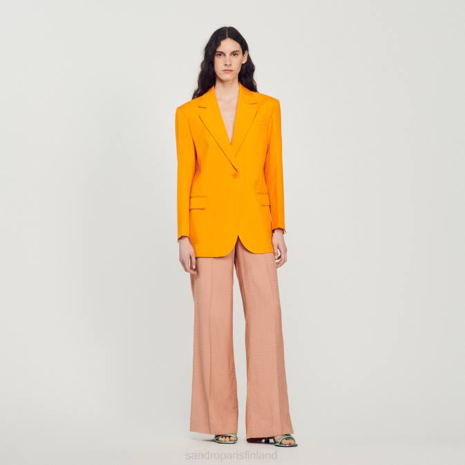 Sandro Paris naiset räätälöity takki VLHP421 vaatteet oranssi