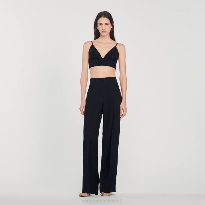 Sandro Paris naiset crop top VLHP223 vaatteet musta