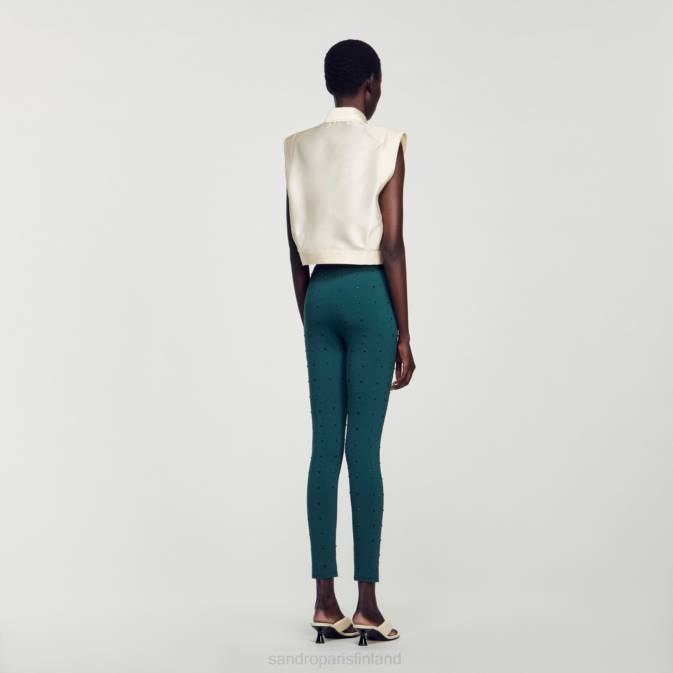 Sandro Paris naiset leikattu satiinipaita VLHP54 vaatteet beige