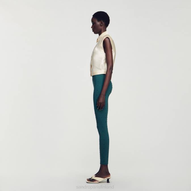 Sandro Paris naiset leikattu satiinipaita VLHP54 vaatteet beige