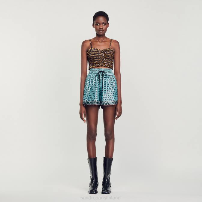 Sandro Paris naiset leikattu smokkitoppi VLHP70 vaatteet musta