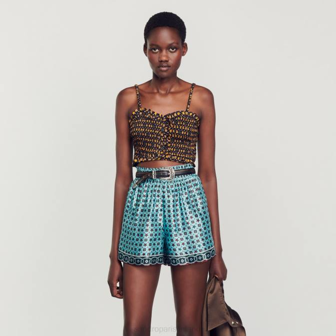 Sandro Paris naiset leikattu smokkitoppi VLHP70 vaatteet musta