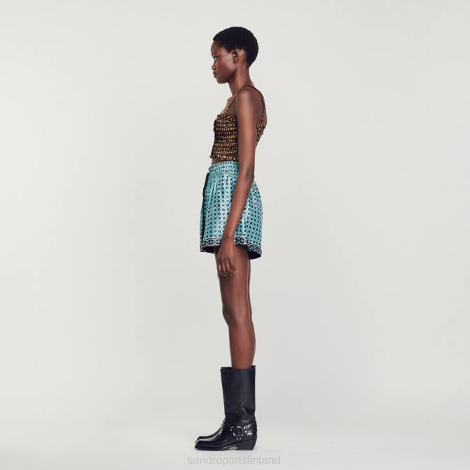 Sandro Paris naiset leikattu smokkitoppi VLHP70 vaatteet musta