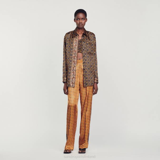 Sandro Paris naiset painettu paita VLHP71 vaatteet musta