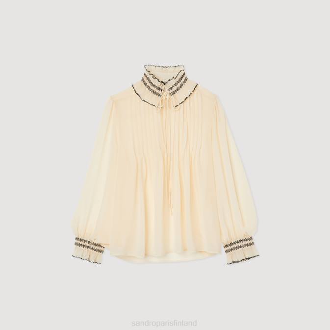 Sandro Paris naiset sifonki toppi VLHP134 vaatteet alaston