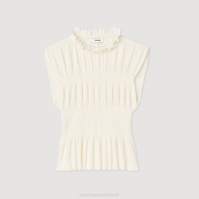 Sandro Paris naiset smokki toppi VLHP231 vaatteet ekru