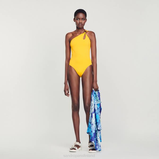 Sandro Paris naiset epäsymmetrinen yksiosainen uimapuku VLHP182 vaatteet keltainen