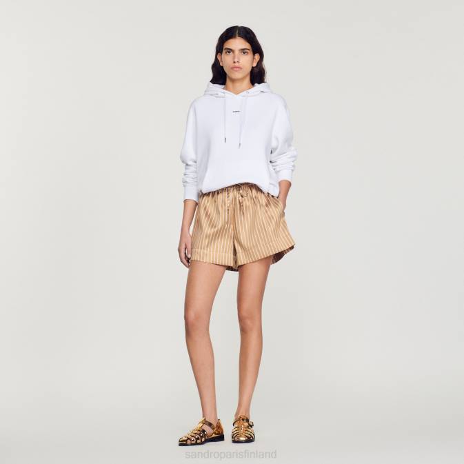 Sandro Paris naiset brodeerattu huppari VLHP808 vaatteet valkoinen