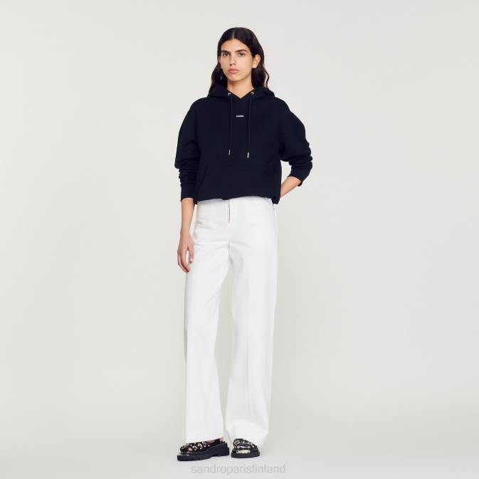 Sandro Paris naiset brodeerattu huppari VLHP809 vaatteet musta