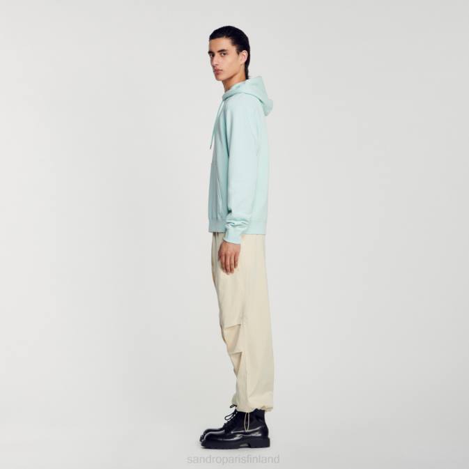 Sandro Paris naiset brodeerattu huppari VLHP811 vaatteet mintunsininen